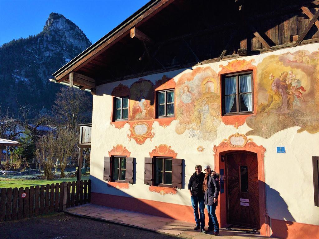 Ferienwohnungen Im Lueftlmalereck, Mussldomahaus Oberammergau Exteriér fotografie
