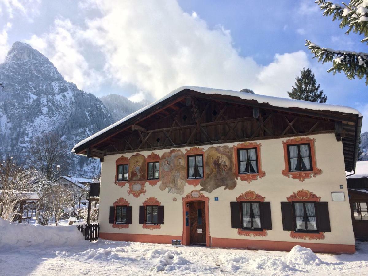 Ferienwohnungen Im Lueftlmalereck, Mussldomahaus Oberammergau Exteriér fotografie